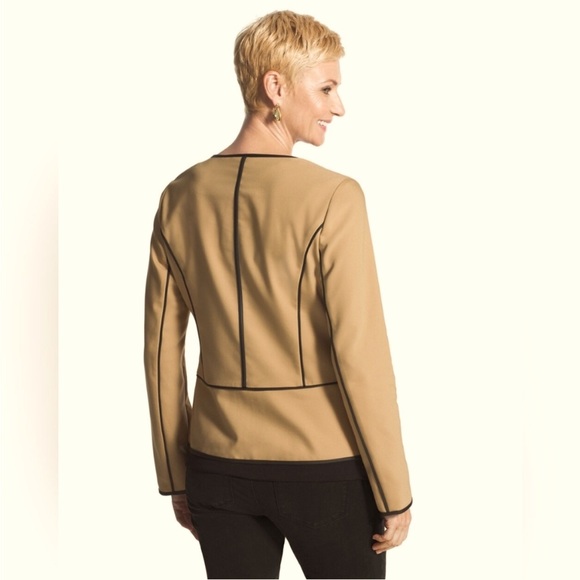 Chico’s Camel Lightweight Stretch Jacket EUC - Picture 3 of 8